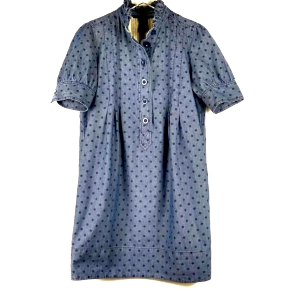 Marc by Marc Jacobs Denim Polka Dot Jumper Dress